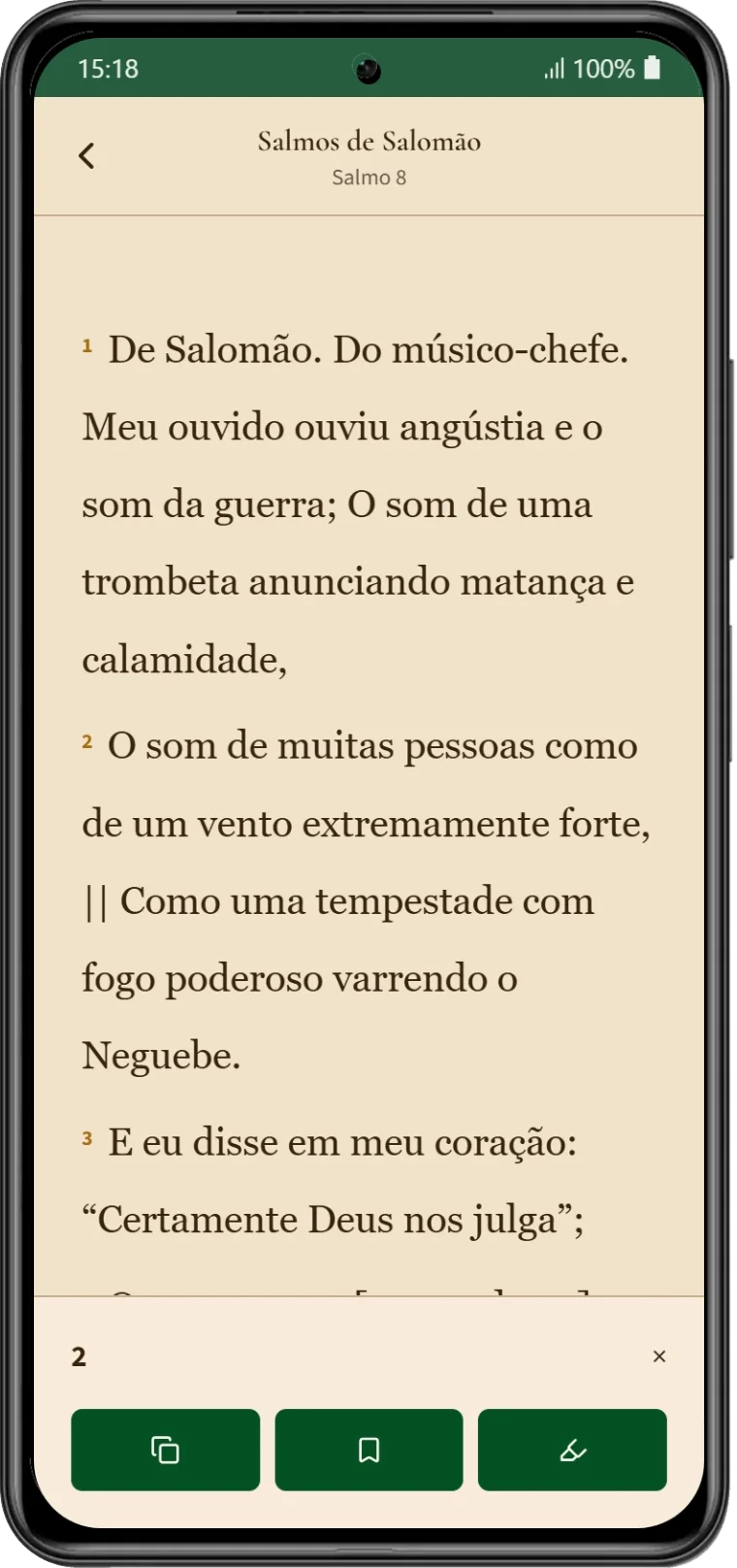 Tela real de leitura da Biblioteca Etíope 125